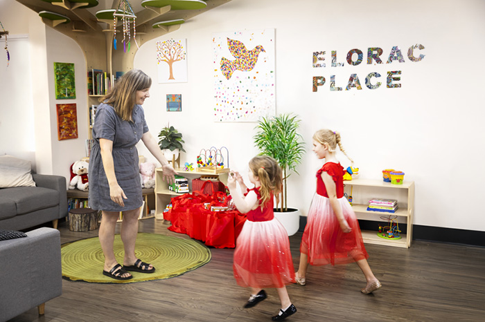 Staff receives 2 girls at Elorac Place community centre