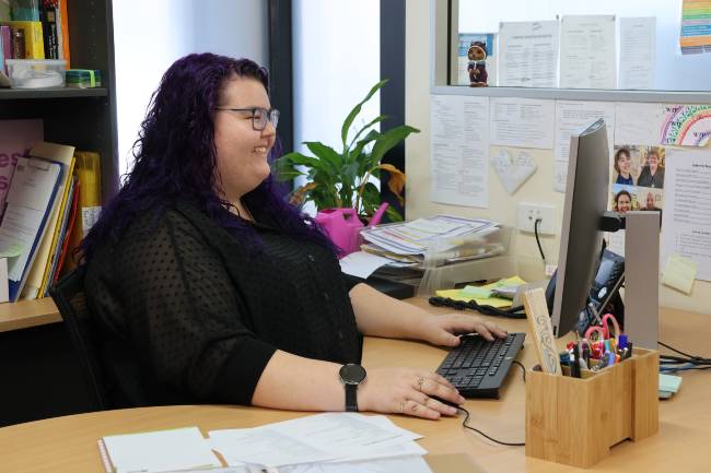 Fiona , who moved from volunteer to Case Worker